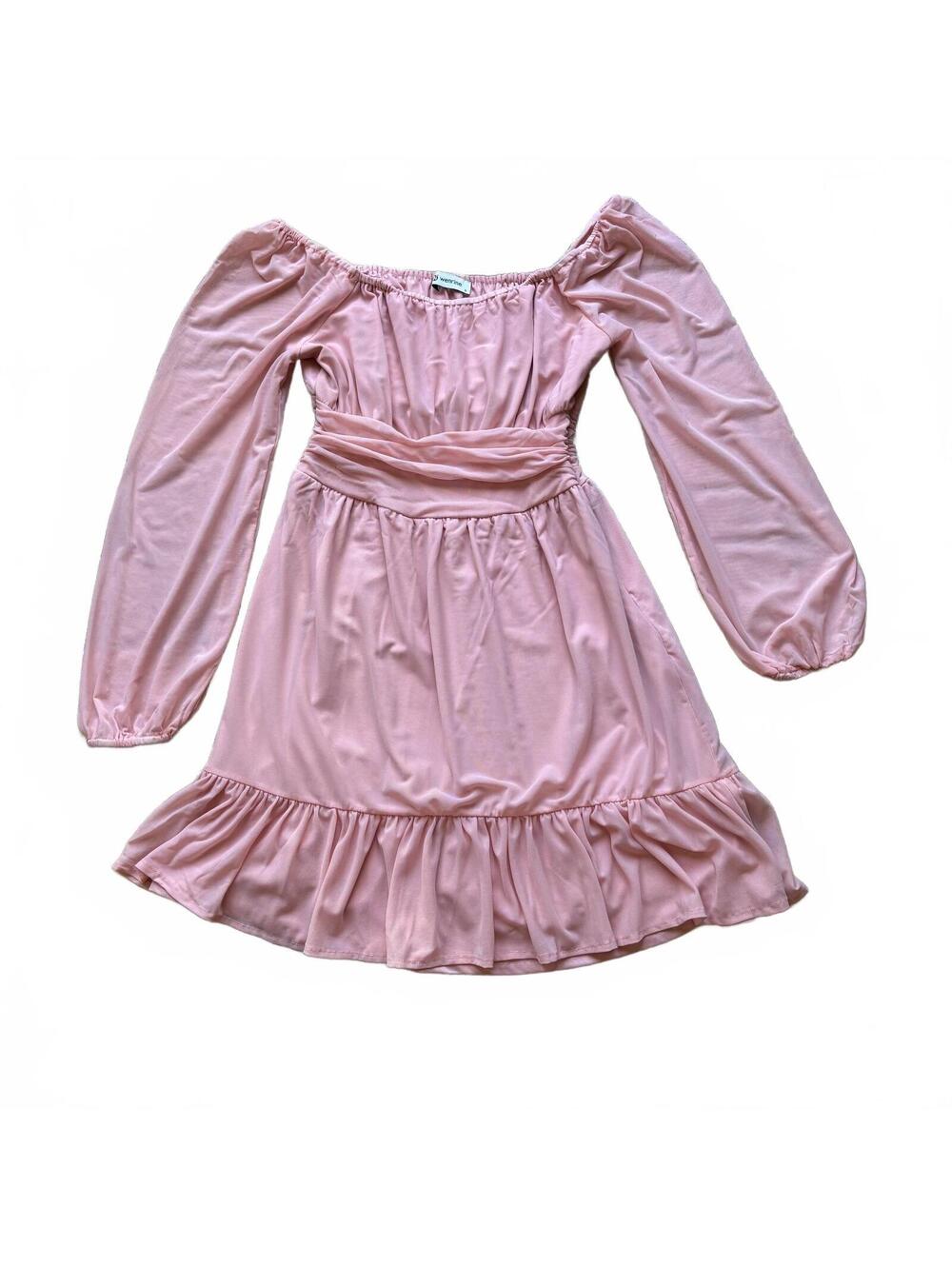 Coquette Pink Mesh Princess Mini Dress - Size S